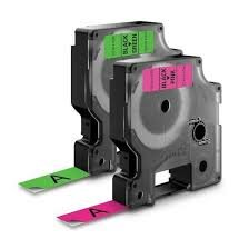 Dymo D1 tape S0720820 zwart op transparant 19mm