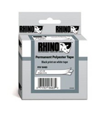 622289 Rhino polyester tape 12mm X 5.5m Transparant