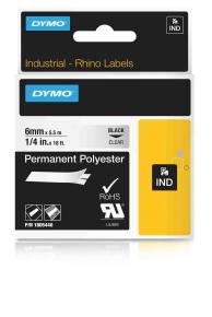 18508 Rhino polyester tape 9mm x 5.5m Transparant