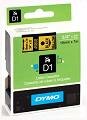 53710 Dymo D1 tape 24mm Zwart op Transparant
