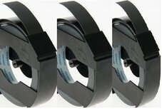 3 X Zwart Dymo Lettertape 3D 9mm voor Dymo handlettertang