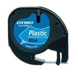 91205 Dymo Letratag plastictape 12mm Blauw 91205 Dymo Letratag plastictape 12mm Blauw
