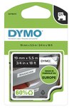 16960 Dymo D1 Perm. Polyester tape 19mm Zwart op Wit 5,5m