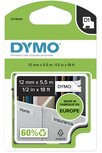 16959 Dymo D1 Perm. Polyester tape 12mm Zwart op Wit 5,5m