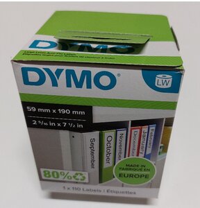 Boekhouder Kruiden Aanhankelijk Dymo brede ordner etiketten - Dymo | Dymo Labelwriter | Dymo etiketten |  Dymo labelmanager | Dymo tape| Rhino Pro | Rhino tape